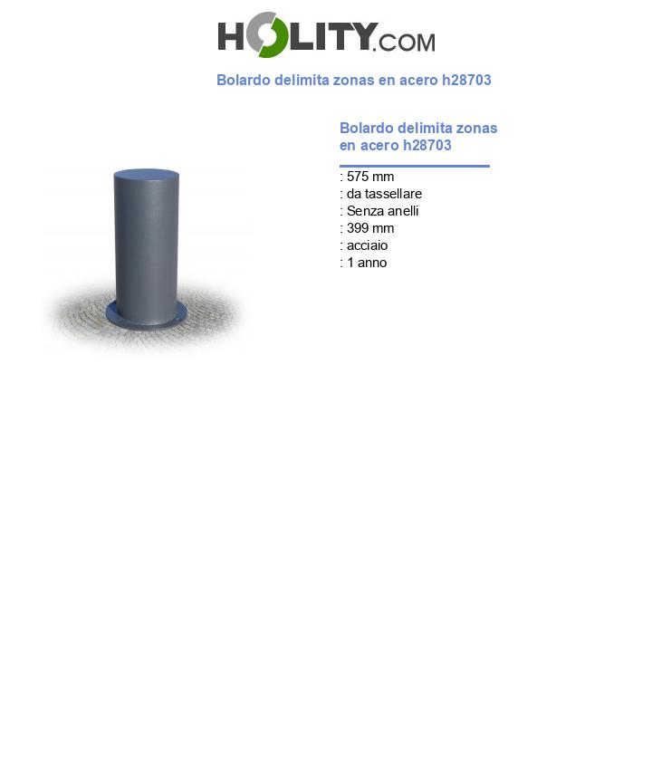 Bolardo delimita zonas en acero h28703