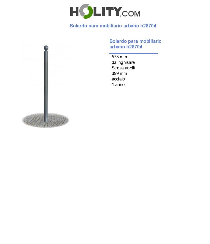 Bolardo para mobiliario urbano h28704