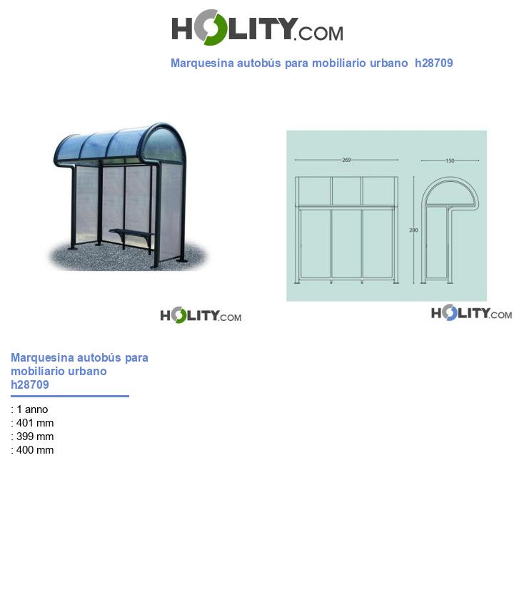 Marquesina autobús para mobiliario urbano  h28709