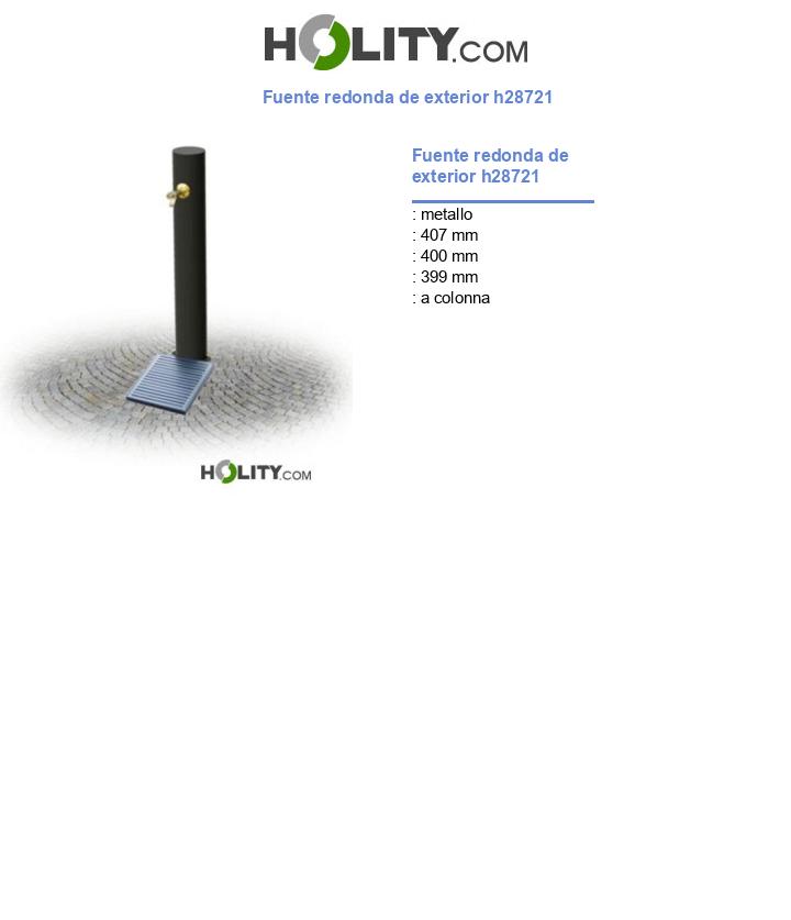 Fuente redonda de exterior h28721