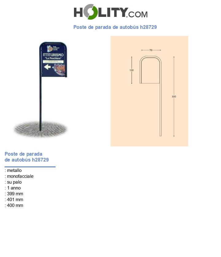 Poste de parada de autobús h28729