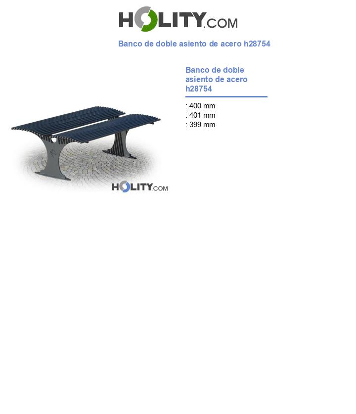 Banco de doble asiento de acero h28754