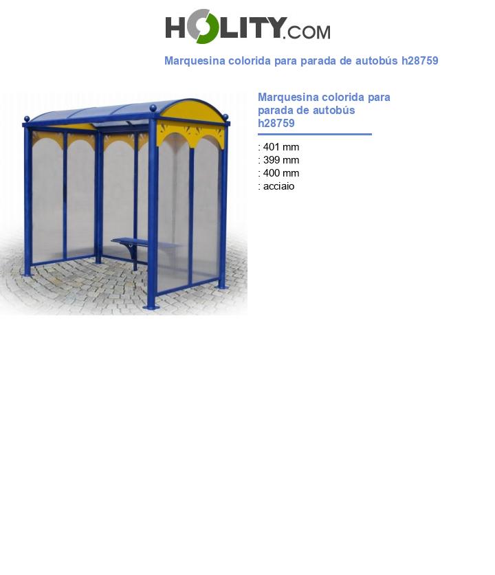 Marquesina colorida para parada de autobús h28759
