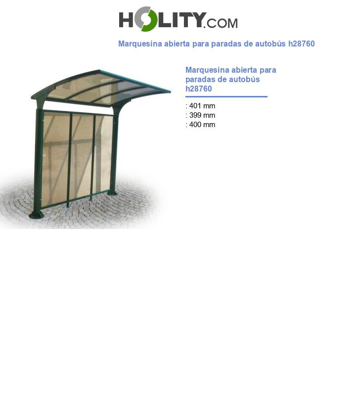 Marquesina abierta para paradas de autobús h28760