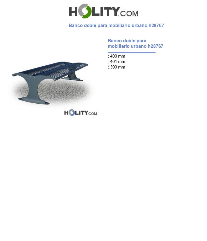 Banco doble para mobiliario urbano h28767
