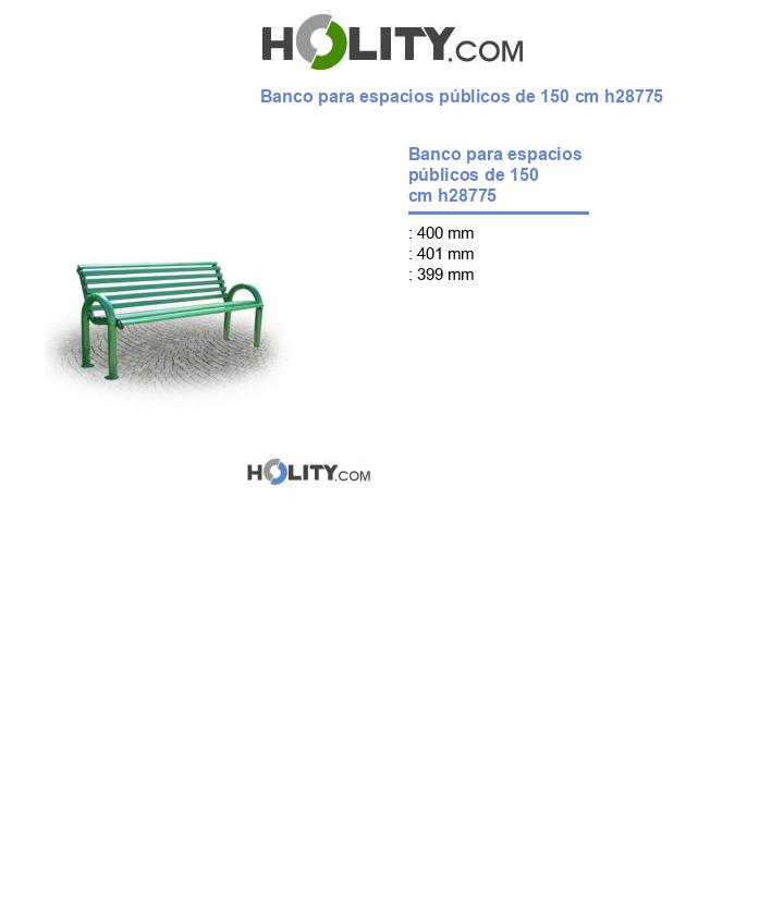 Banco para espacios públicos de 150 cm h28775