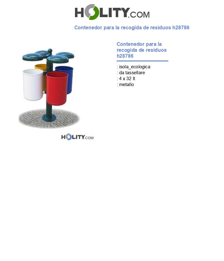 Contenedor para la recogida de residuos h28786