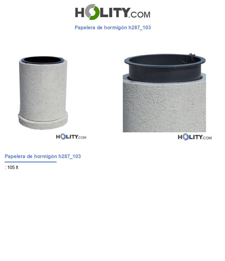 Papelera de hormigón h287_103