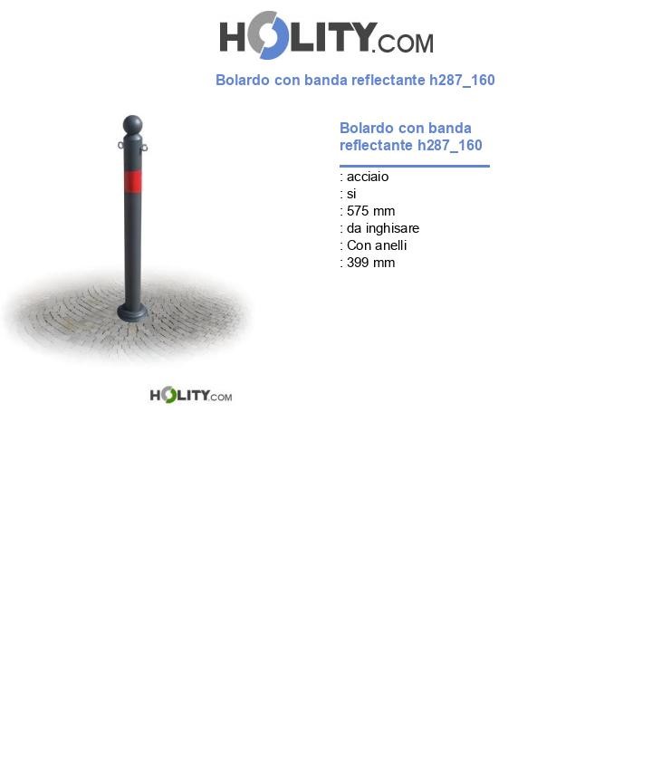 Bolardo con banda reflectante h287_160