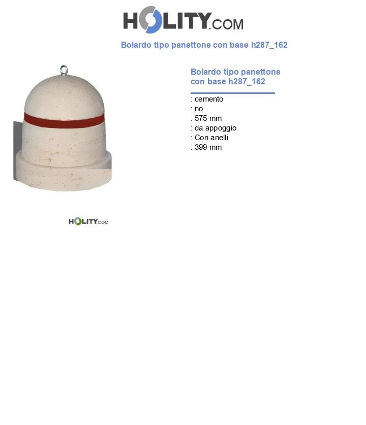 Bolardo tipo panettone con base h287_162