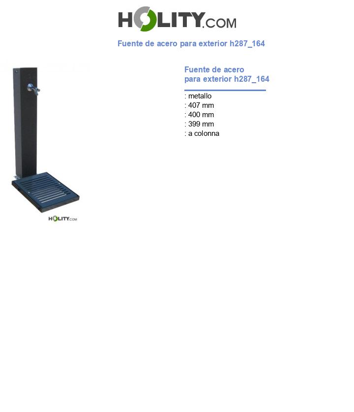 Fuente de acero para exterior h287_164