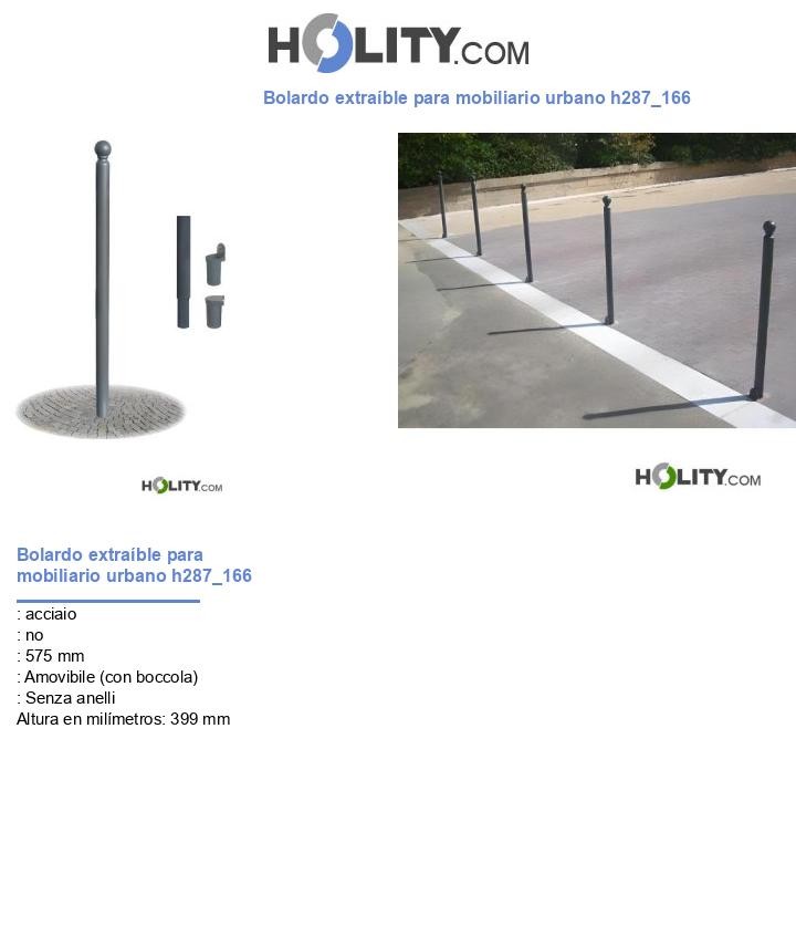 Bolardo extraíble para mobiliario urbano h287_166
