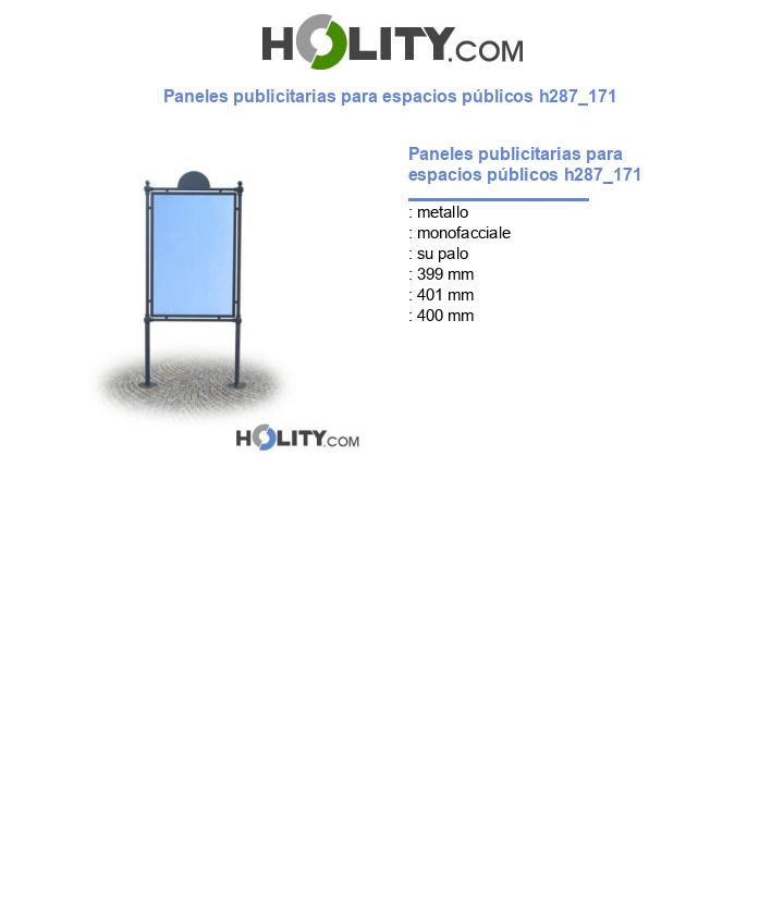 Paneles publicitarias para espacios públicos h287_171