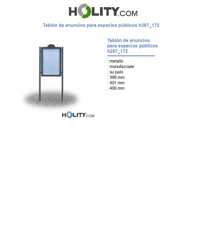 Tablón de anuncios para espacios públicos h287_172