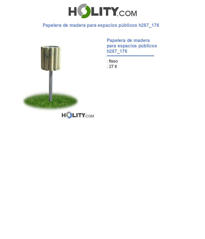 Papelera de madera para espacios públicos h287_176
