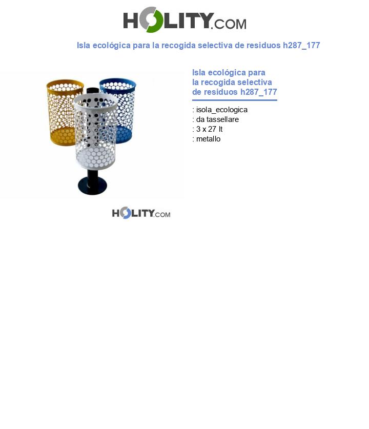 Isla ecológica para la recogida selectiva de residuos h287_177