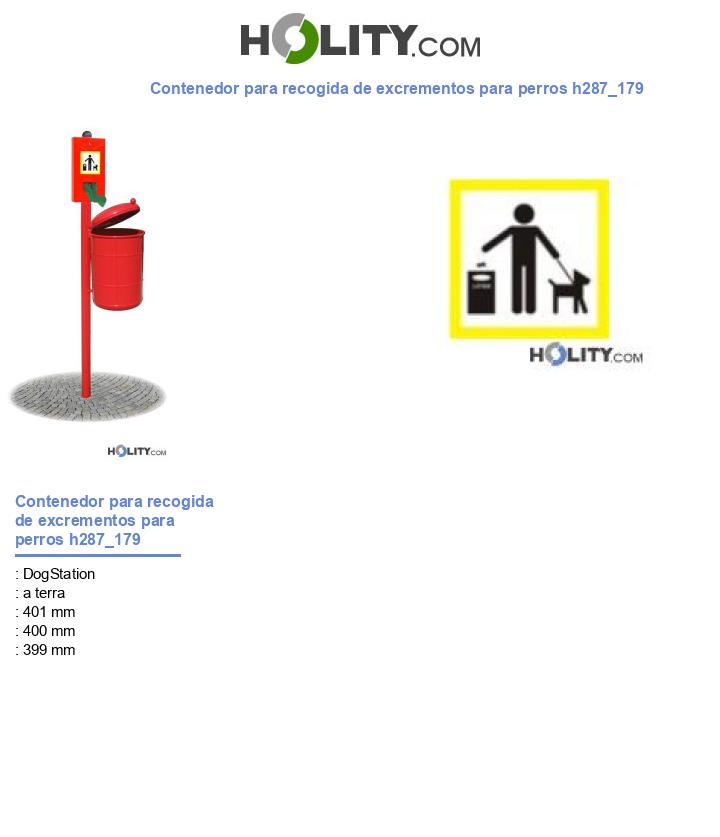 Contenedor para recogida de excrementos para perros h287_179