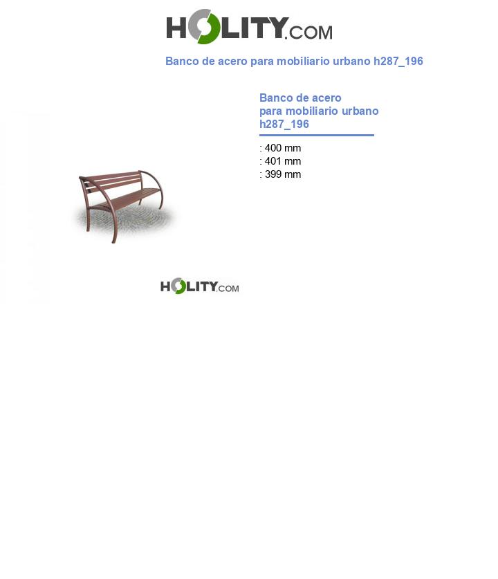 Banco de acero para mobiliario urbano h287_196