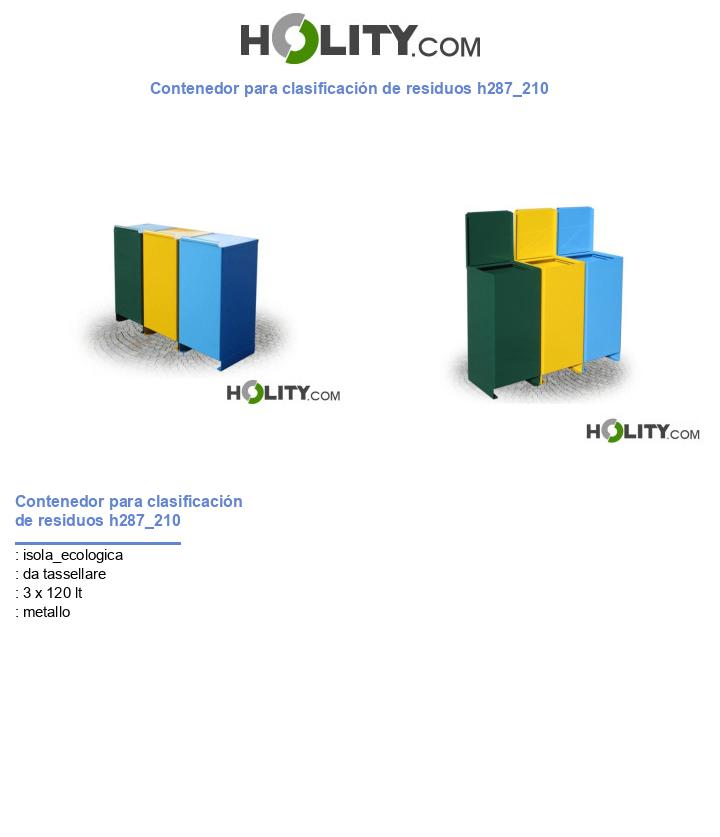 Contenedor para clasificación de residuos h287_210