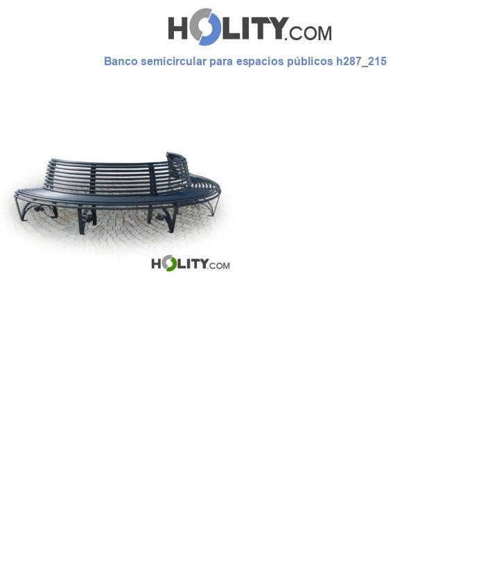 Banco semicircular para espacios públicos h287_215