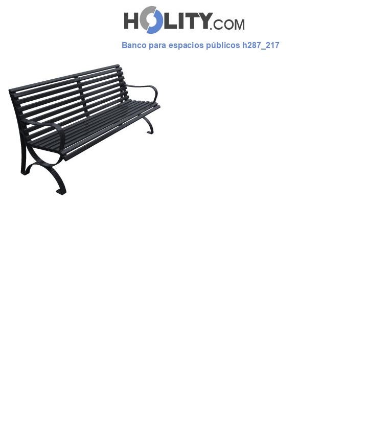 Banco para espacios públicos h287_217