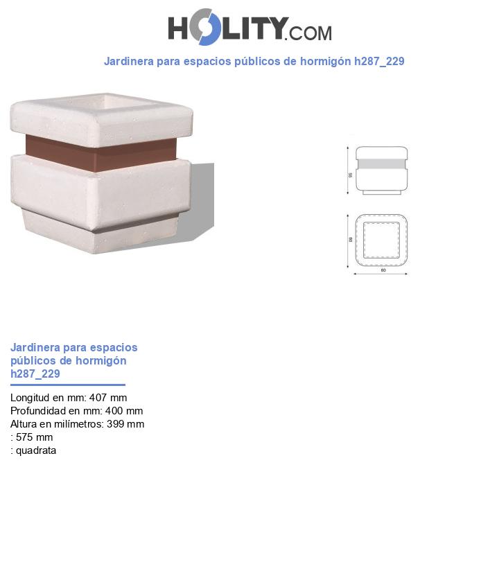Jardinera para espacios públicos de hormigón h287_229