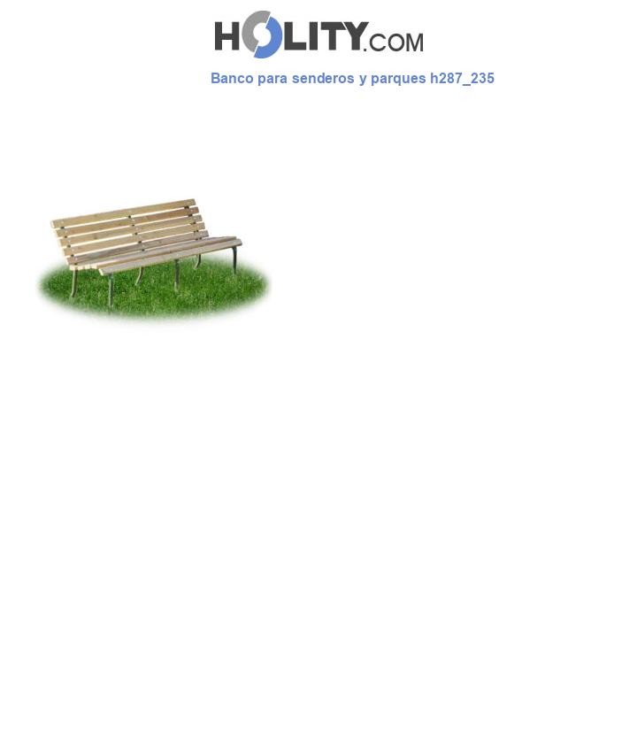 Banco para senderos y parques h287_235