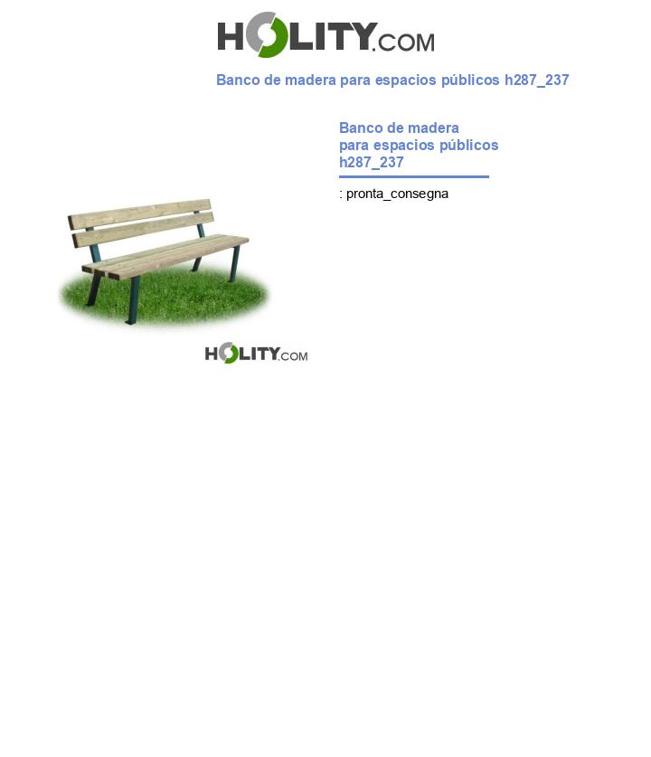 Banco de madera para espacios públicos h287_237