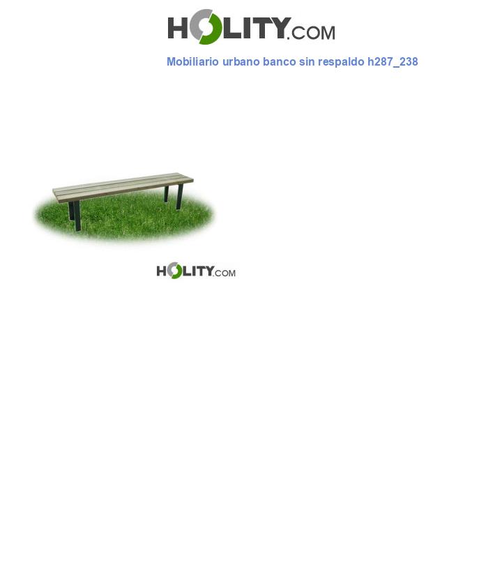 Mobiliario urbano banco sin respaldo h287_238