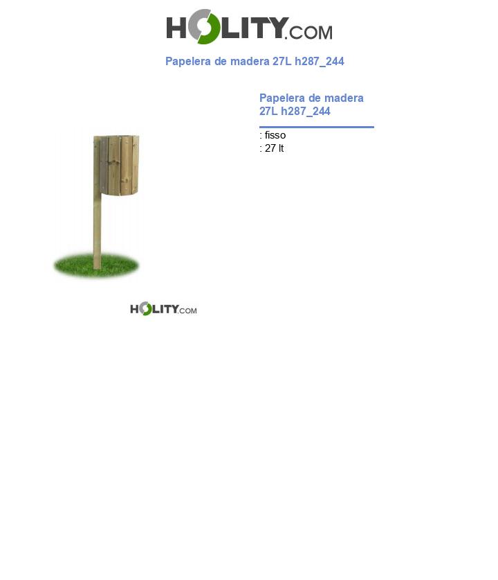 Papelera de madera 27L h287_244