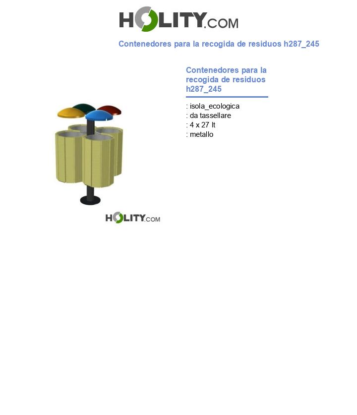 Contenedores para la recogida de residuos h287_245