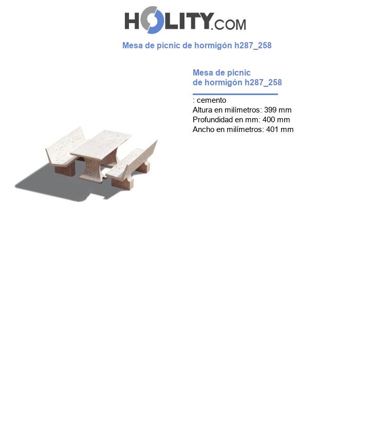 Mesa de picnic de hormigón h287_258