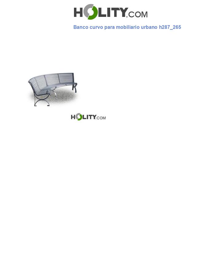 Banco curvo para mobiliario urbano h287_265