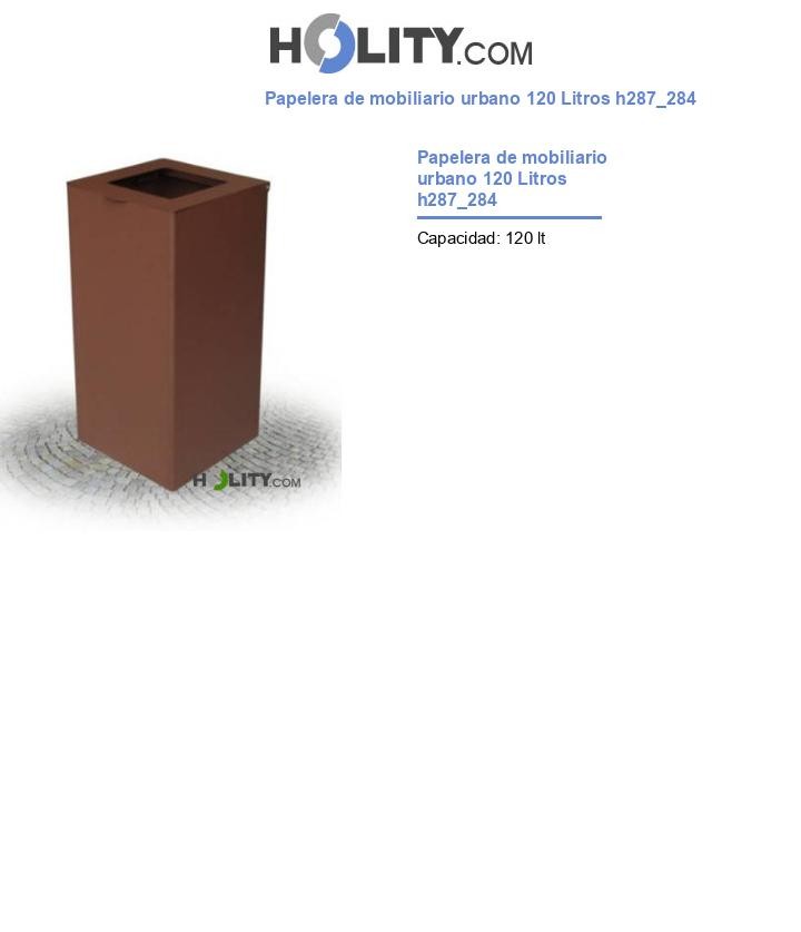 Papelera de mobiliario urbano 120 Litros h287_284