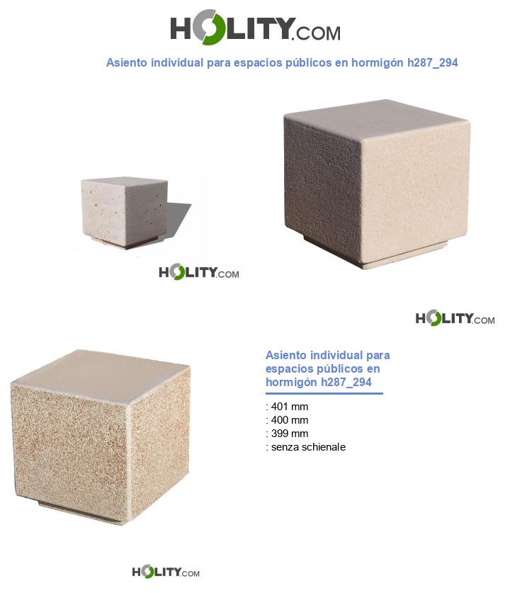 Asiento individual para espacios públicos en hormigón h287_294