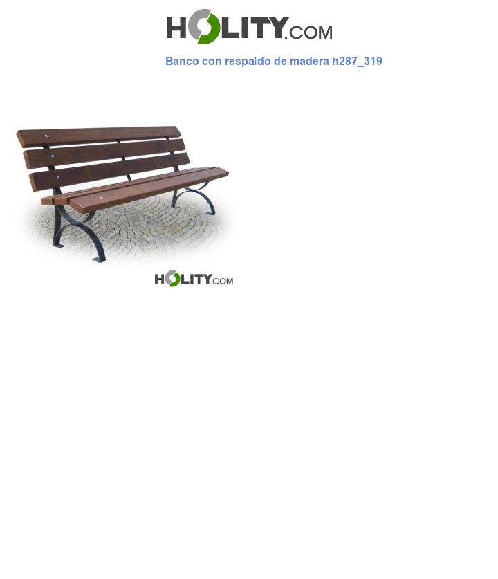 Banco con respaldo de madera h287_319