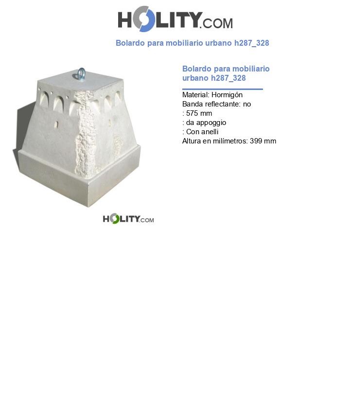 Bolardo para mobiliario urbano h287_328