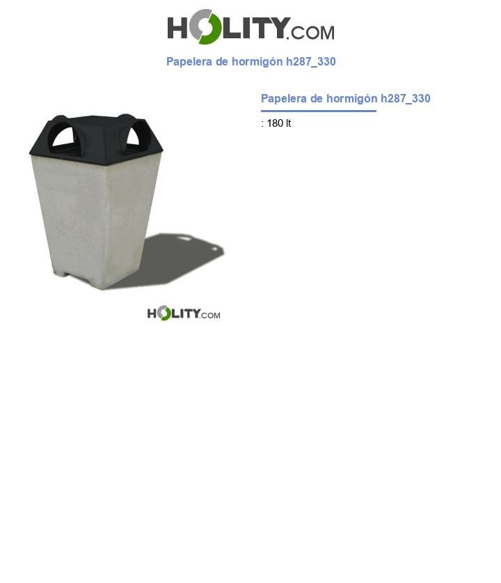 Papelera de hormigón h287_330