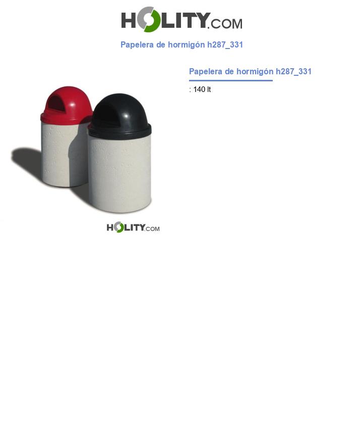 Papelera de hormigón h287_331