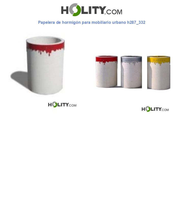 Papelera de hormigón para mobiliario urbano h287_332
