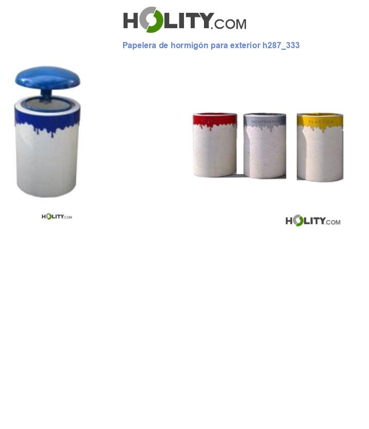 Papelera de hormigón para exterior h287_333