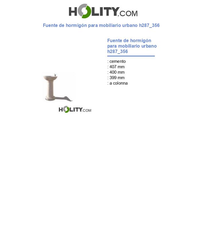 Fuente de hormigón para mobiliario urbano h287_356