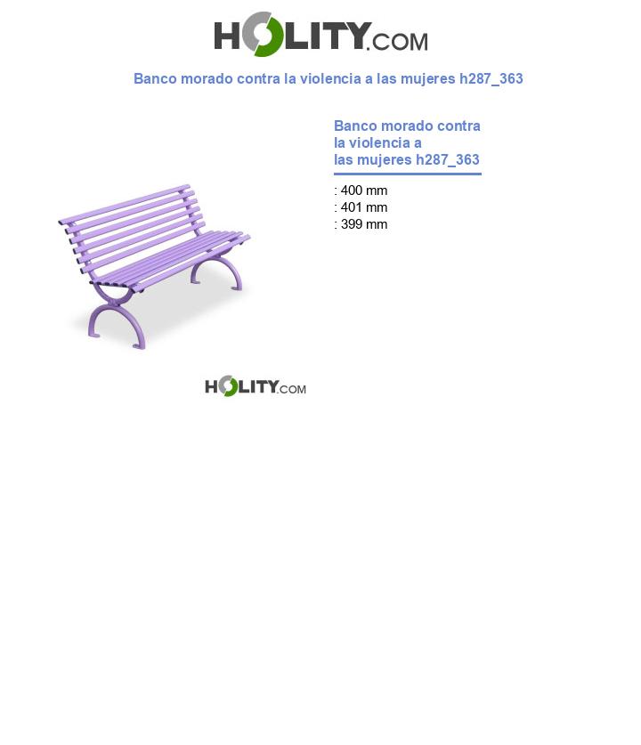 Banco morado contra la violencia a las mujeres h287_363