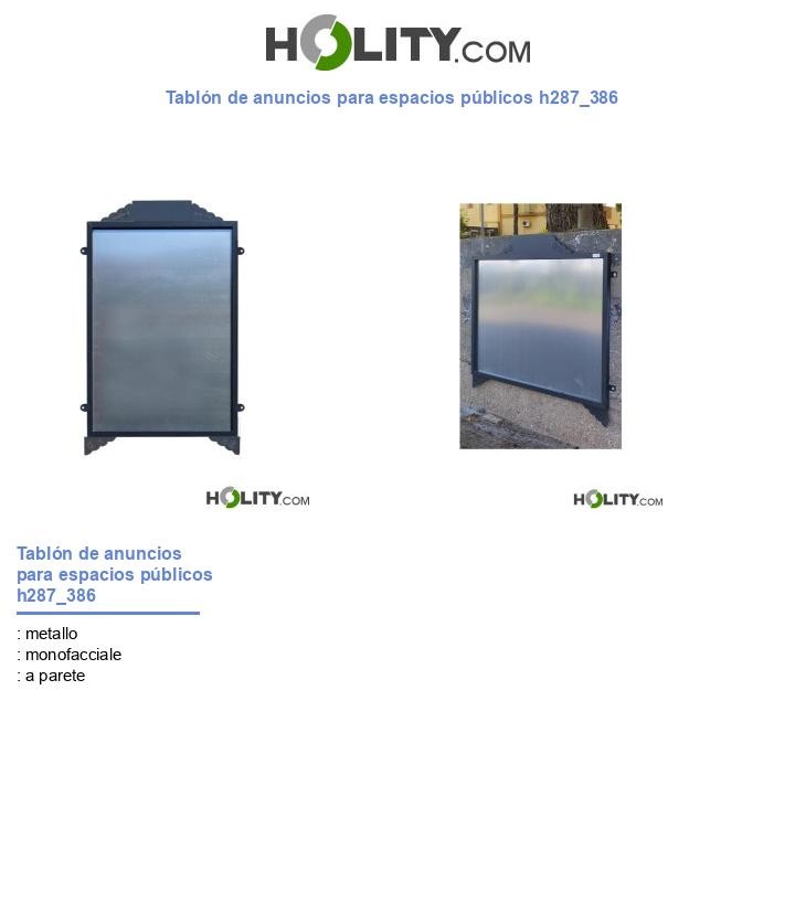 Tablón de anuncios para espacios públicos h287_386