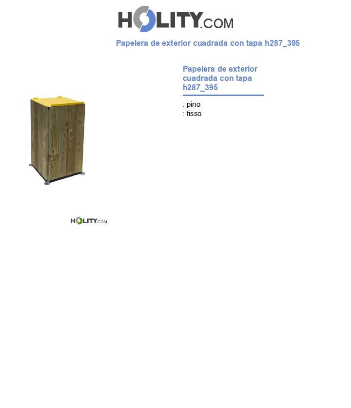 Papelera de exterior cuadrada con tapa h287_395