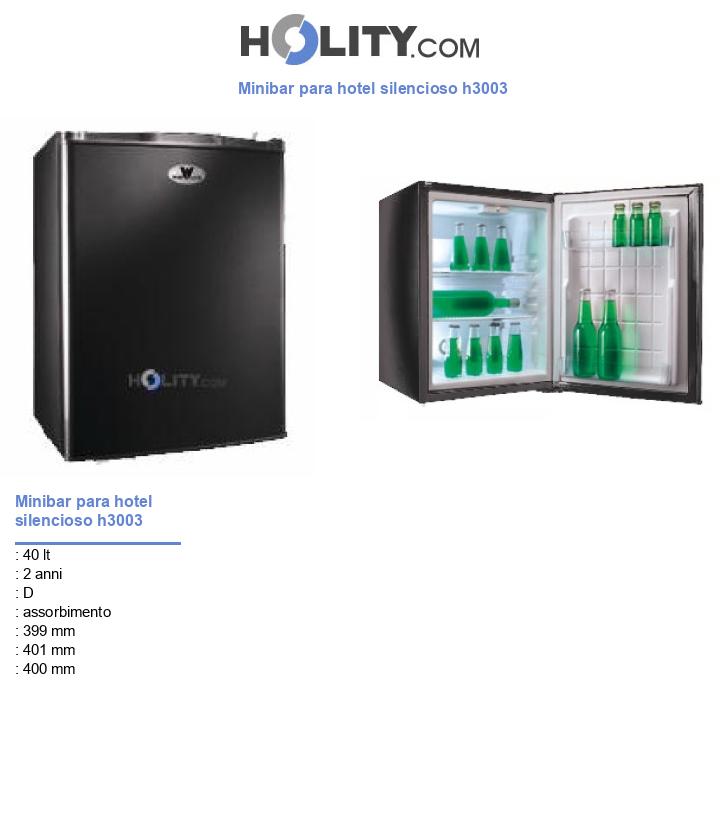 Minibar para hotel silencioso h3003