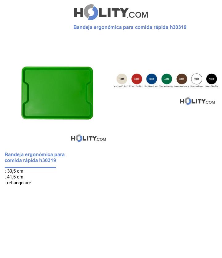 Bandeja ergonómica para comida rápida h30319