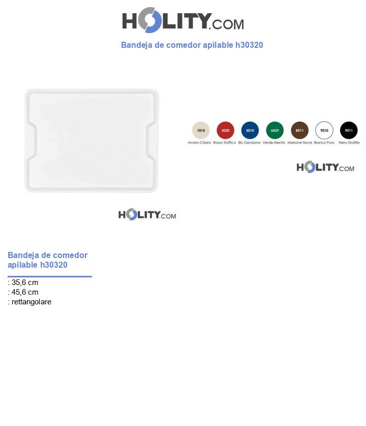 Bandeja de comedor apilable h30320