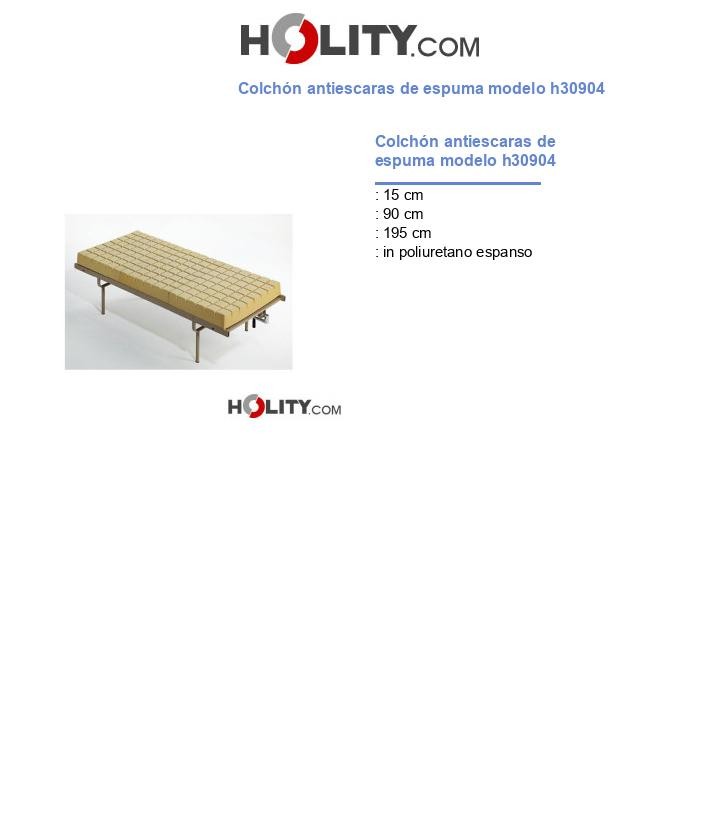 Colchón antiescaras de espuma modelo h30904