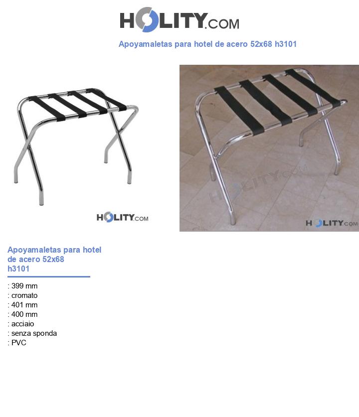 Apoyamaletas para hotel de acero 52x68 h3101